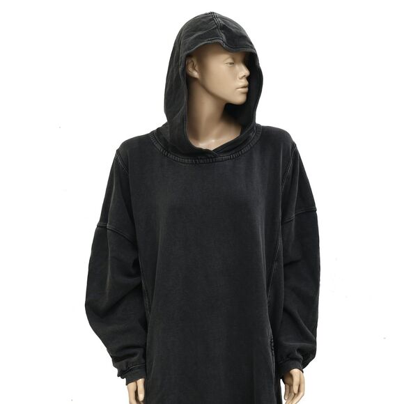 Free People We The Free Maxi Hoodie Sweatshirt Dress Oversized Cotton L 283971 - Picture 11 of 14